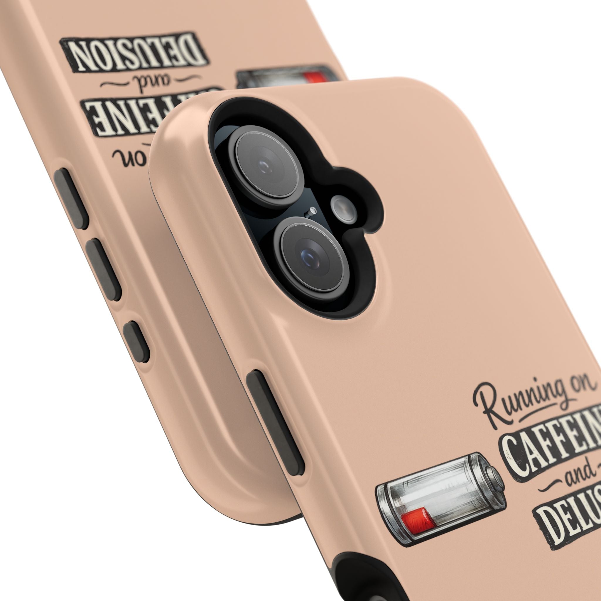 Phone Case — Low Battery: Running on Caffeine & Delusion" Magnetic Impact-Resistant Case