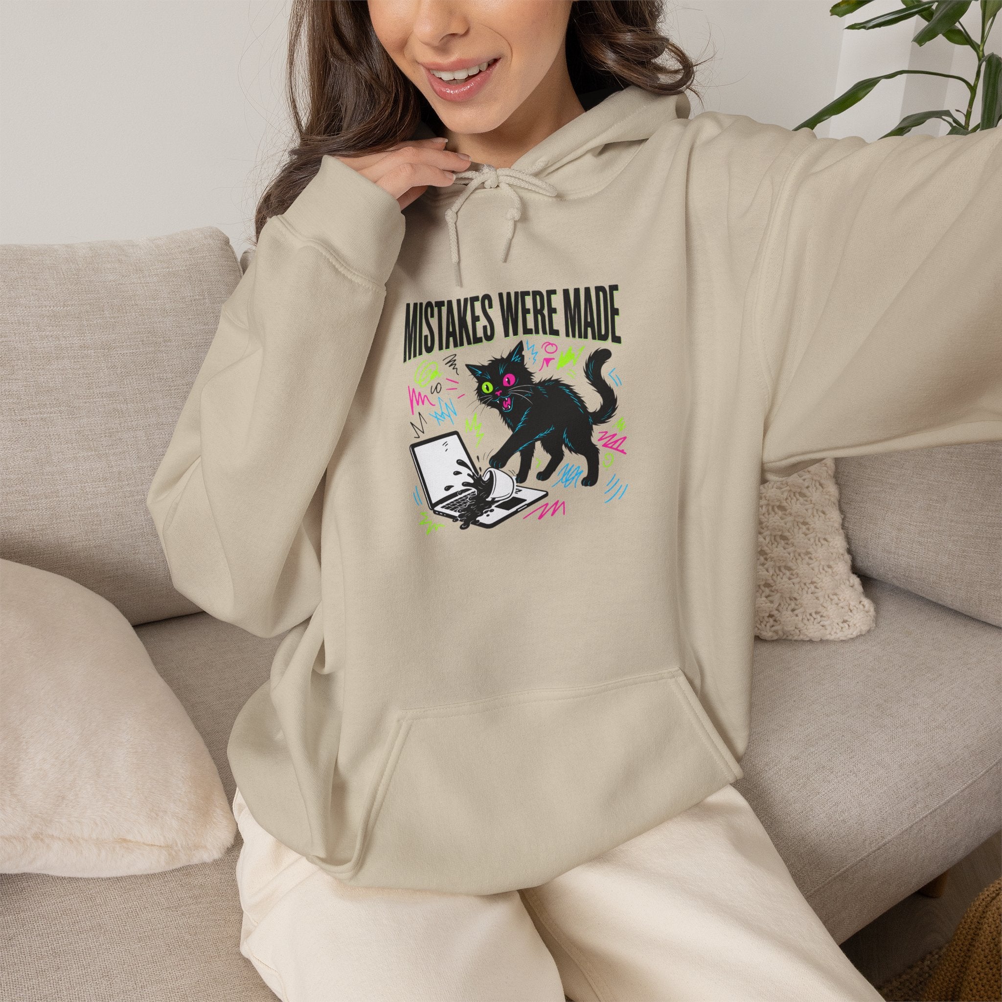 Mistakes Were Made Hoodie | feral chaotic humor, millennial burnout