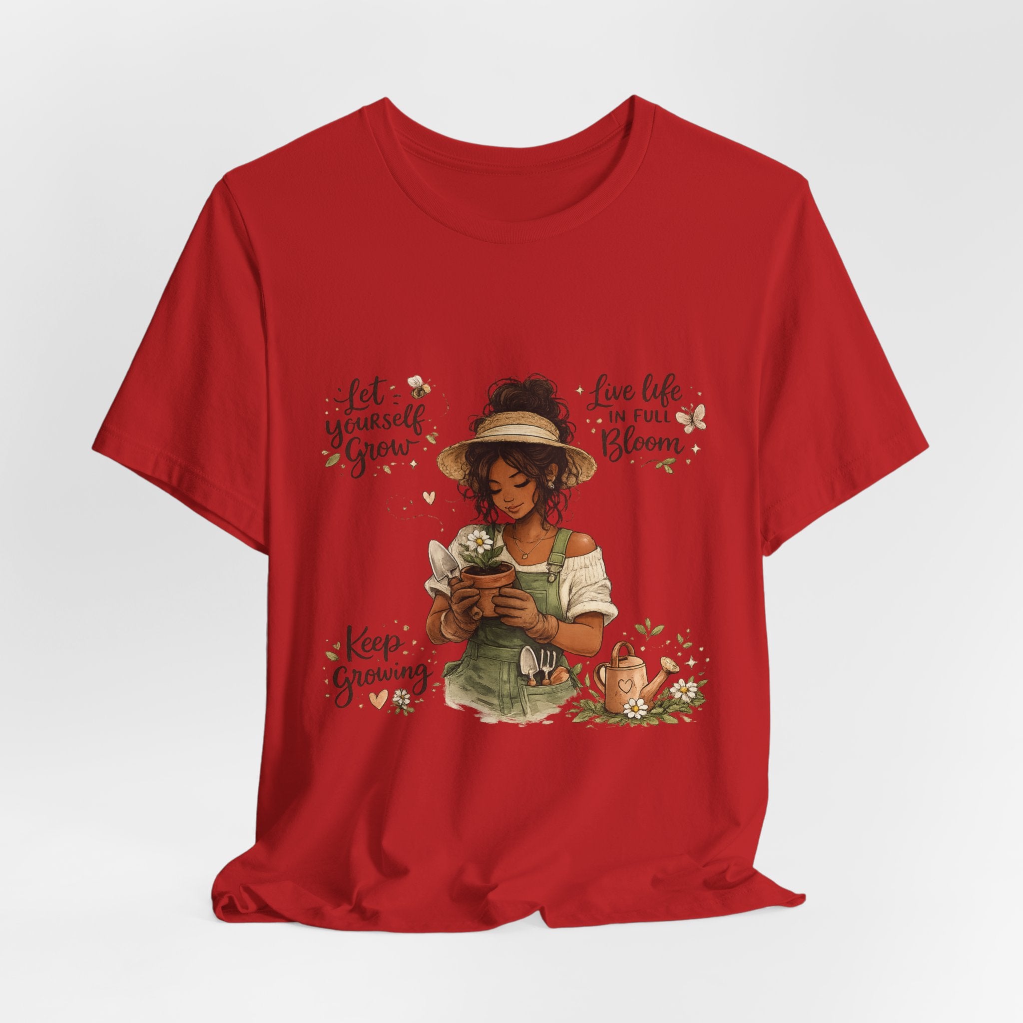 Cozy Gardening Shirt | Plant Lover Graphic Tee | Hand Drawn Botanical Garden T-Shirt