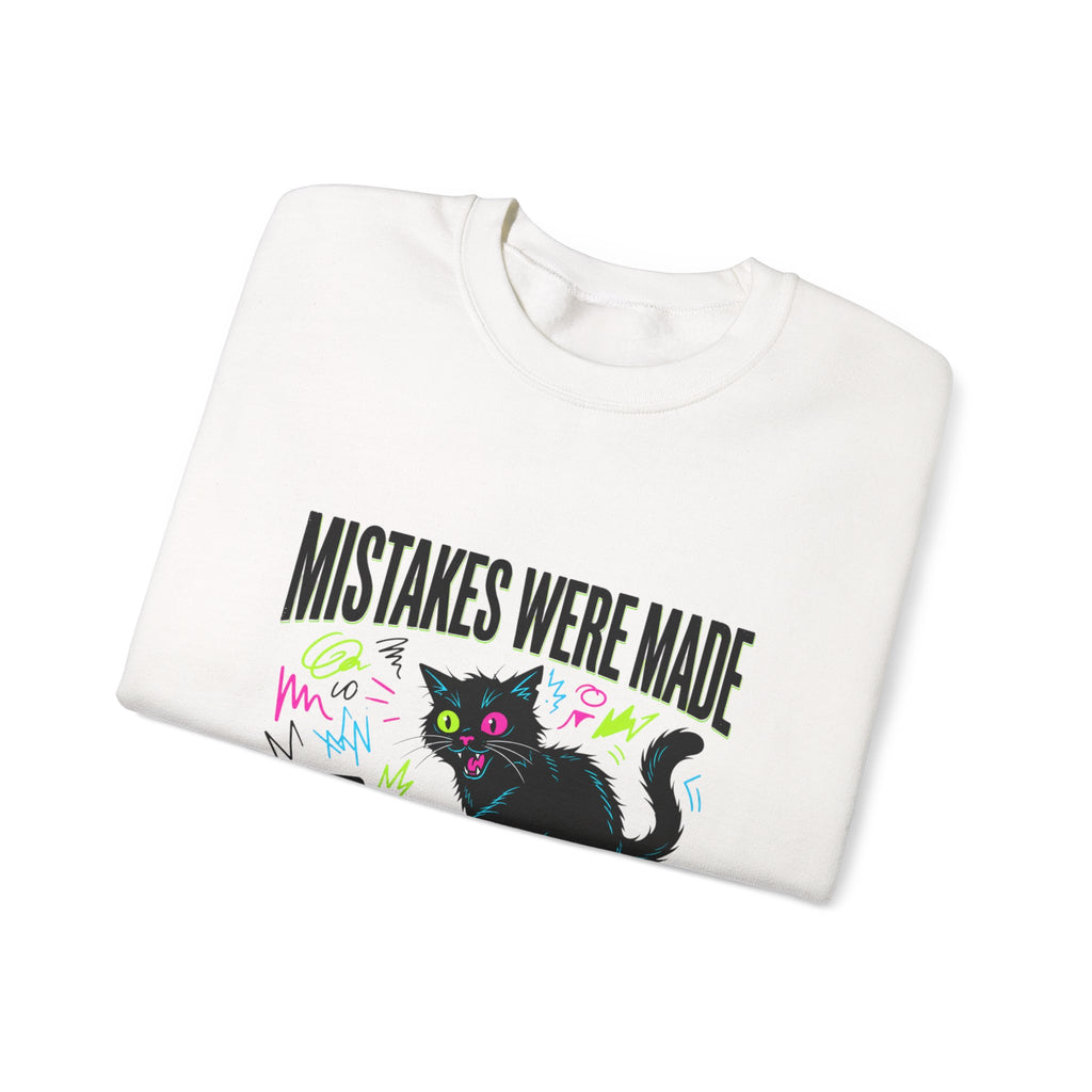 Mistakes Were Made Cat Crewneck Sweatshirt | feral, chaotic humor