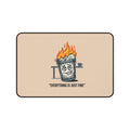 Desk Mat – “Everything Is Just Fine” Funny Burning Trash Can Desk Pad