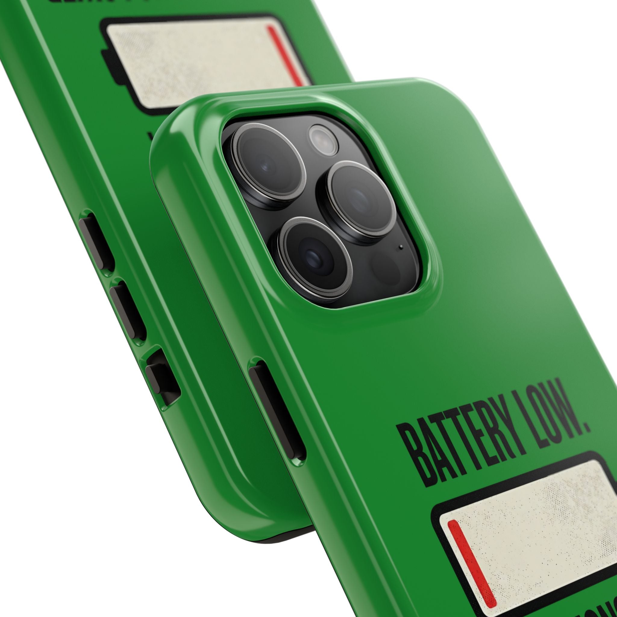 Tough Phone Case — "Battery Low. Expectations Lower." Graphic Protective Cover