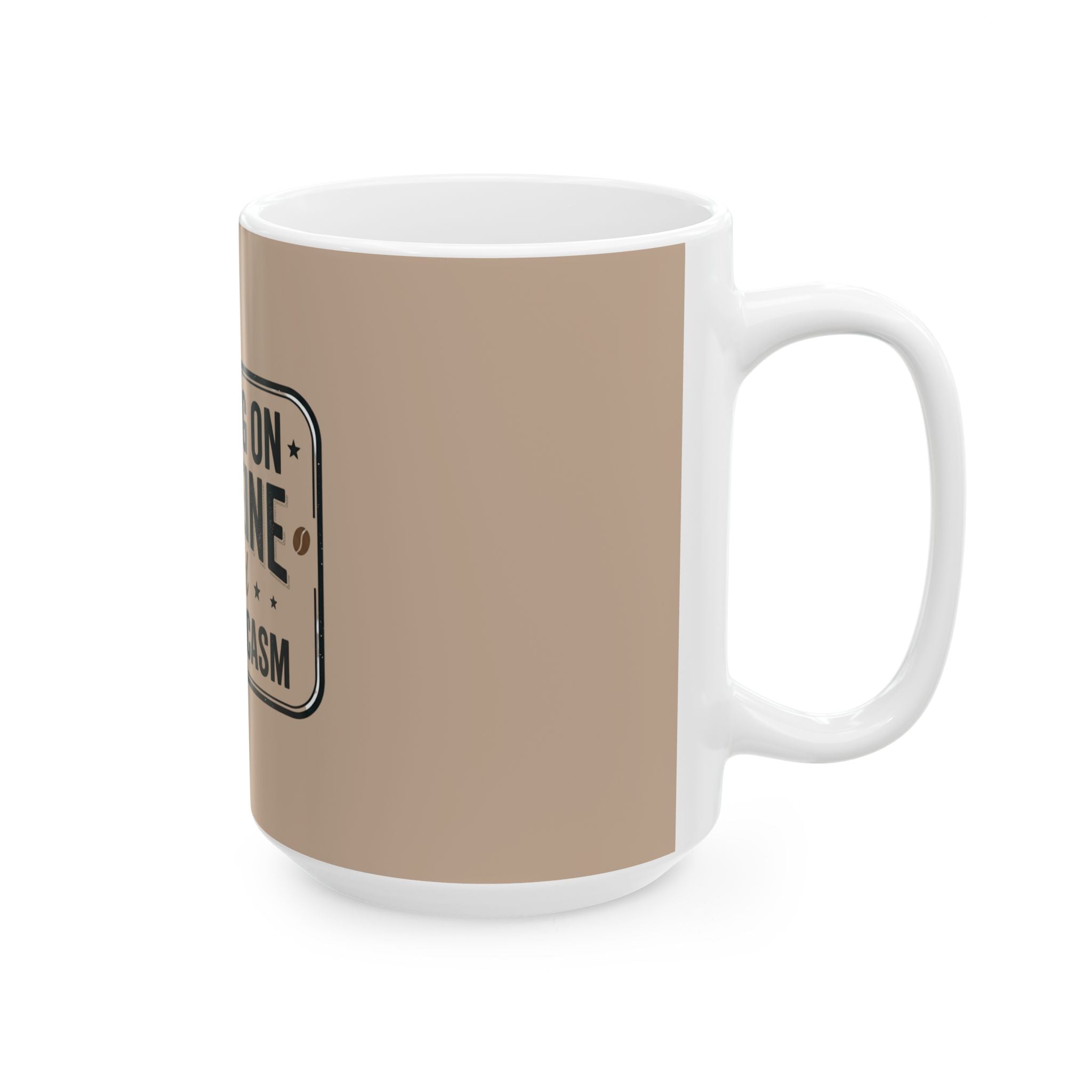 Running on Caffeine and Mild Sarcasm Coffee Mug | Funny Coffee Lover Gift | Sarcastic Mug for Coworker, Teacher, Mom, or Friend