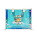 Burnout Beach Club Holographic Beach Tote | Clear Iridescent Beach Bag | Large Summer Tote | Pool Bag | Vacation Gift