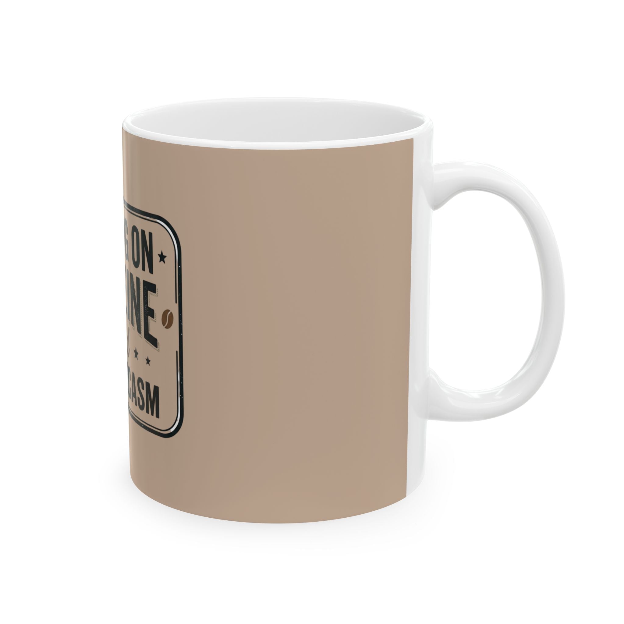 Running on Caffeine and Mild Sarcasm Coffee Mug | Funny Coffee Lover Gift | Sarcastic Mug for Coworker, Teacher, Mom, or Friend