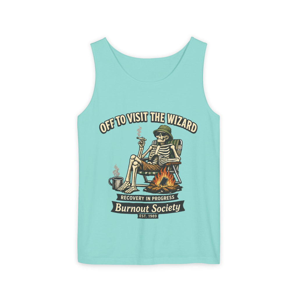Copy of Recovery Tank Top — "Off to Visit the Wizard" Burnout Society Graphic