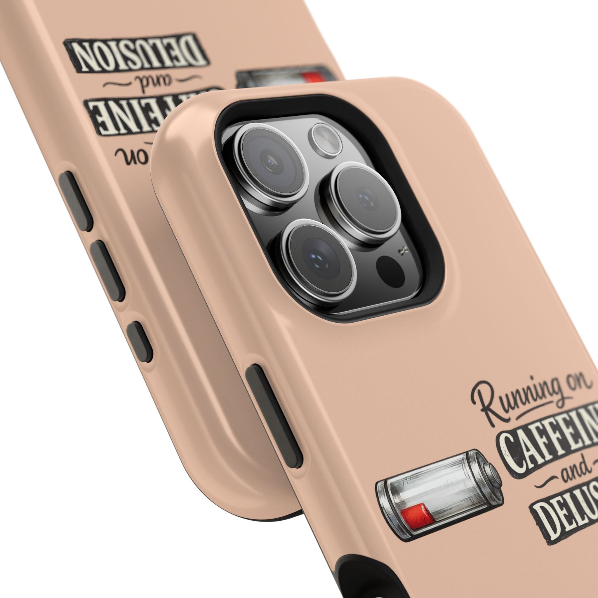 Phone Case — Low Battery: Running on Caffeine & Delusion" Magnetic Impact-Resistant Case