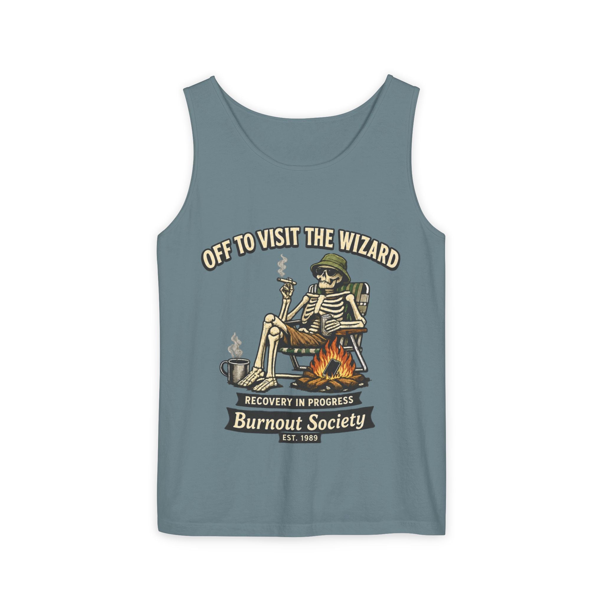 Copy of Recovery Tank Top — "Off to Visit the Wizard" Burnout Society Graphic