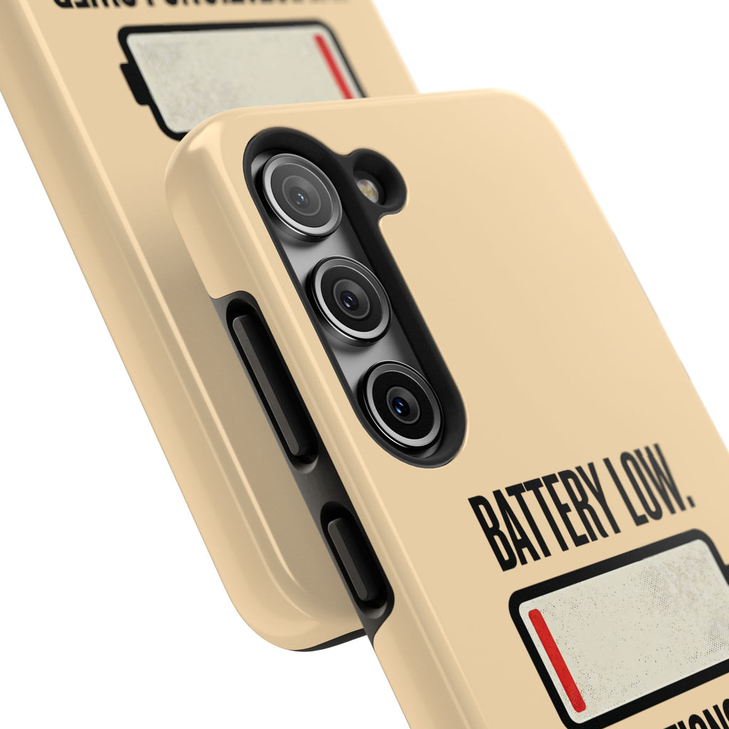 Copy of Tough Phone Case — "Battery Low. Expectations Lower." Graphic Protective Cover