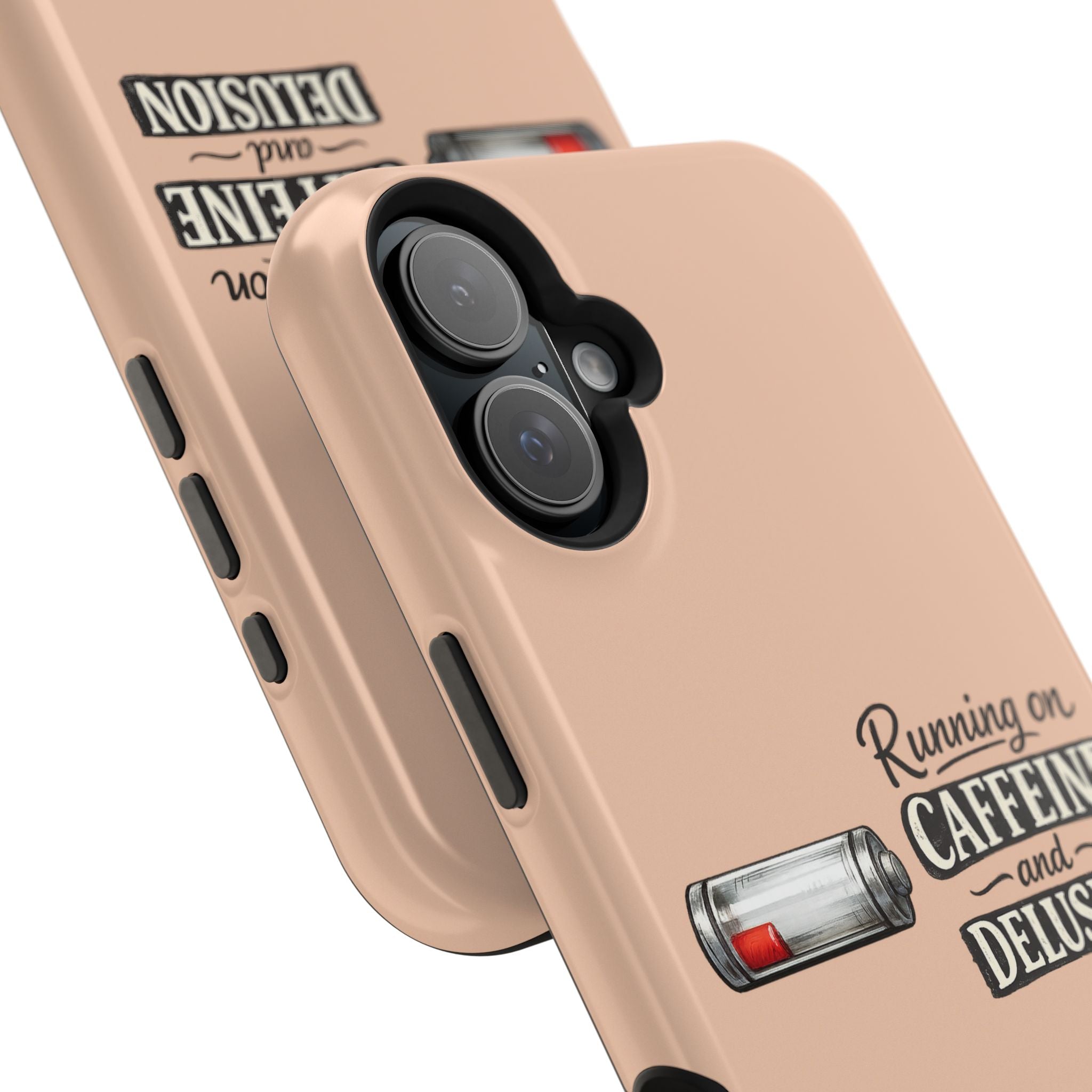 Phone Case — Low Battery: Running on Caffeine & Delusion" Magnetic Impact-Resistant Case