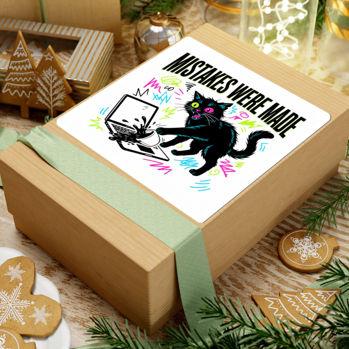Mistakes Were Made sticker | feral chaotic humor, millennial burnout
