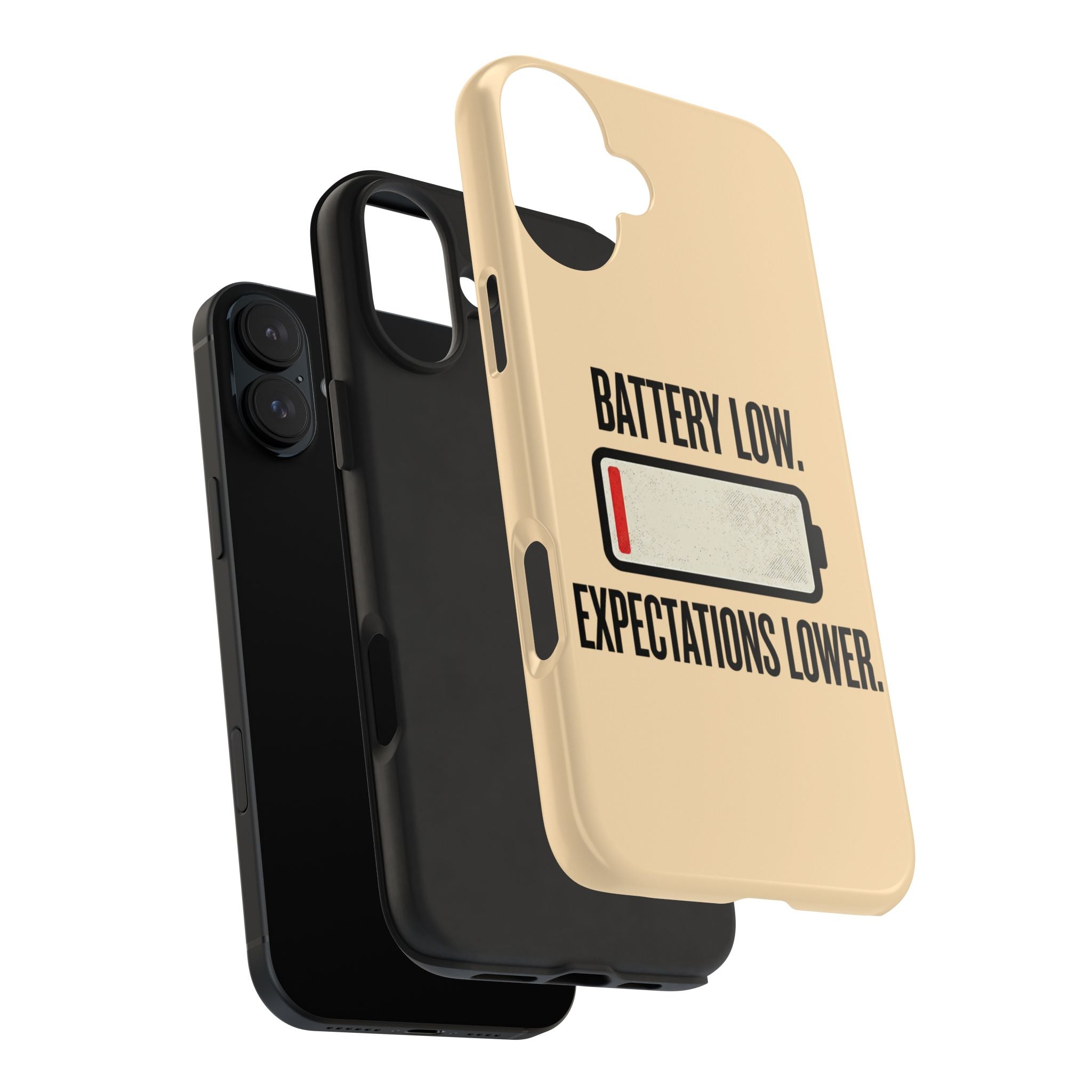 Copy of Tough Phone Case — "Battery Low. Expectations Lower." Graphic Protective Cover
