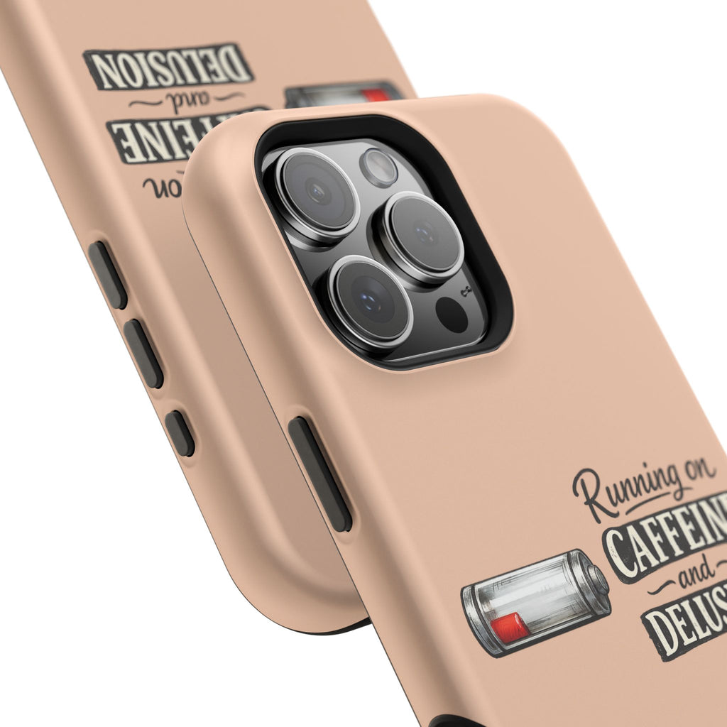 Phone Case — Low Battery: Running on Caffeine & Delusion" Magnetic Impact-Resistant Case