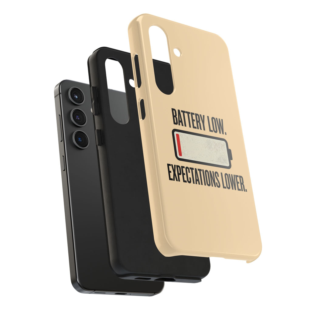 Copy of Tough Phone Case — "Battery Low. Expectations Lower." Graphic Protective Cover