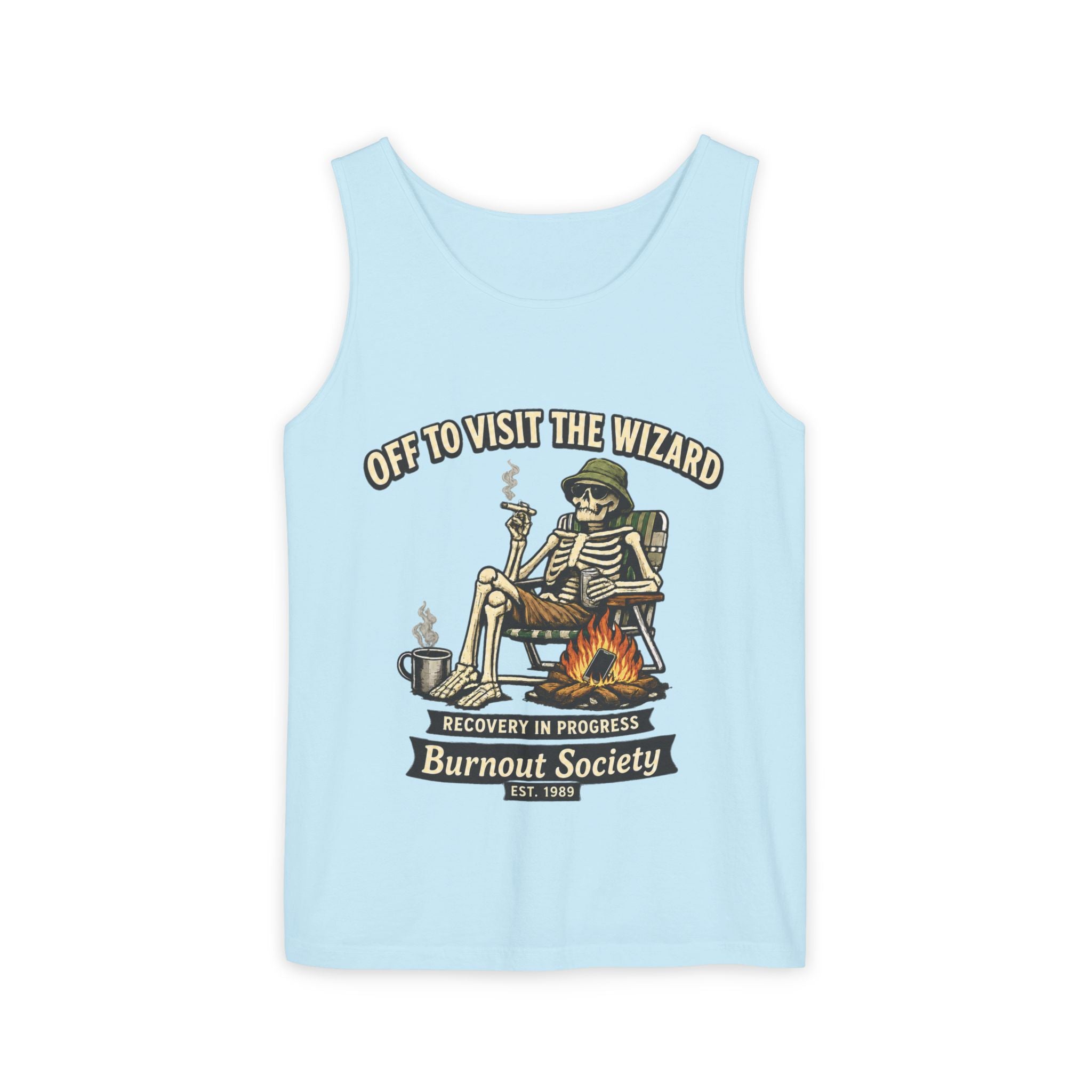 Copy of Recovery Tank Top — "Off to Visit the Wizard" Burnout Society Graphic