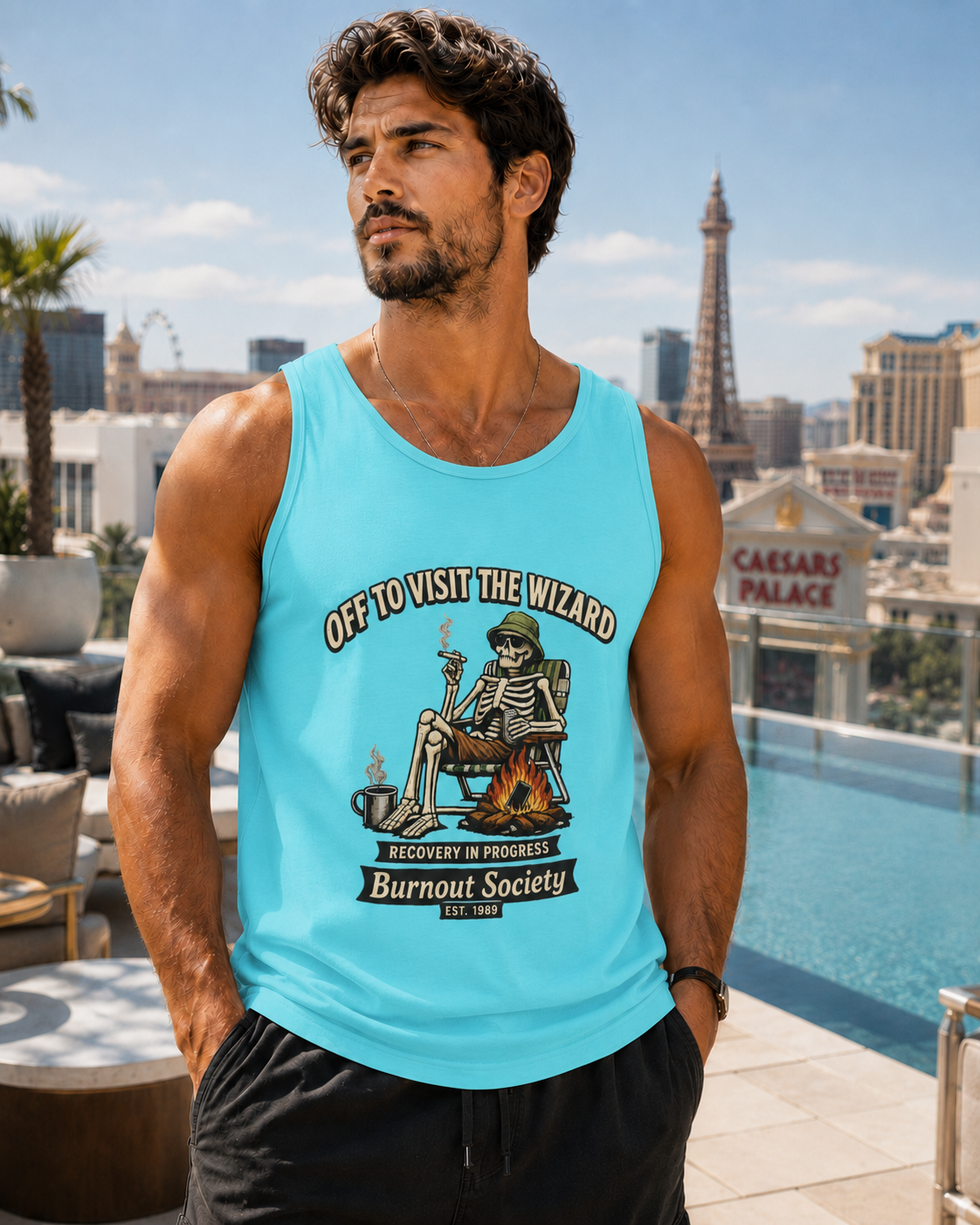 Copy of Recovery Tank Top — "Off to Visit the Wizard" Burnout Society Graphic