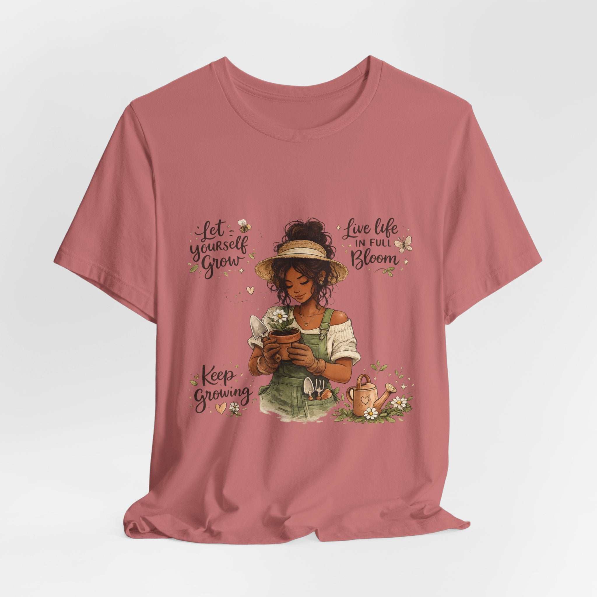 Cozy Gardening Shirt | Plant Lover Graphic Tee | Hand Drawn Botanical Garden T-Shirt