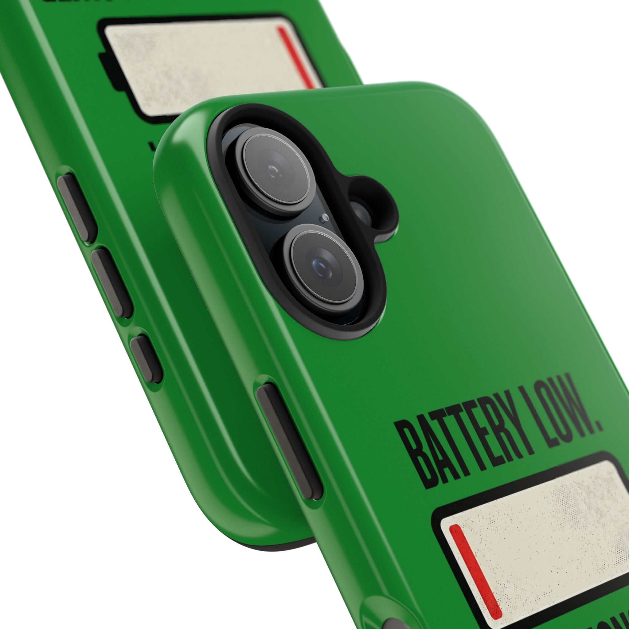 Tough Phone Case — "Battery Low. Expectations Lower." Graphic Protective Cover