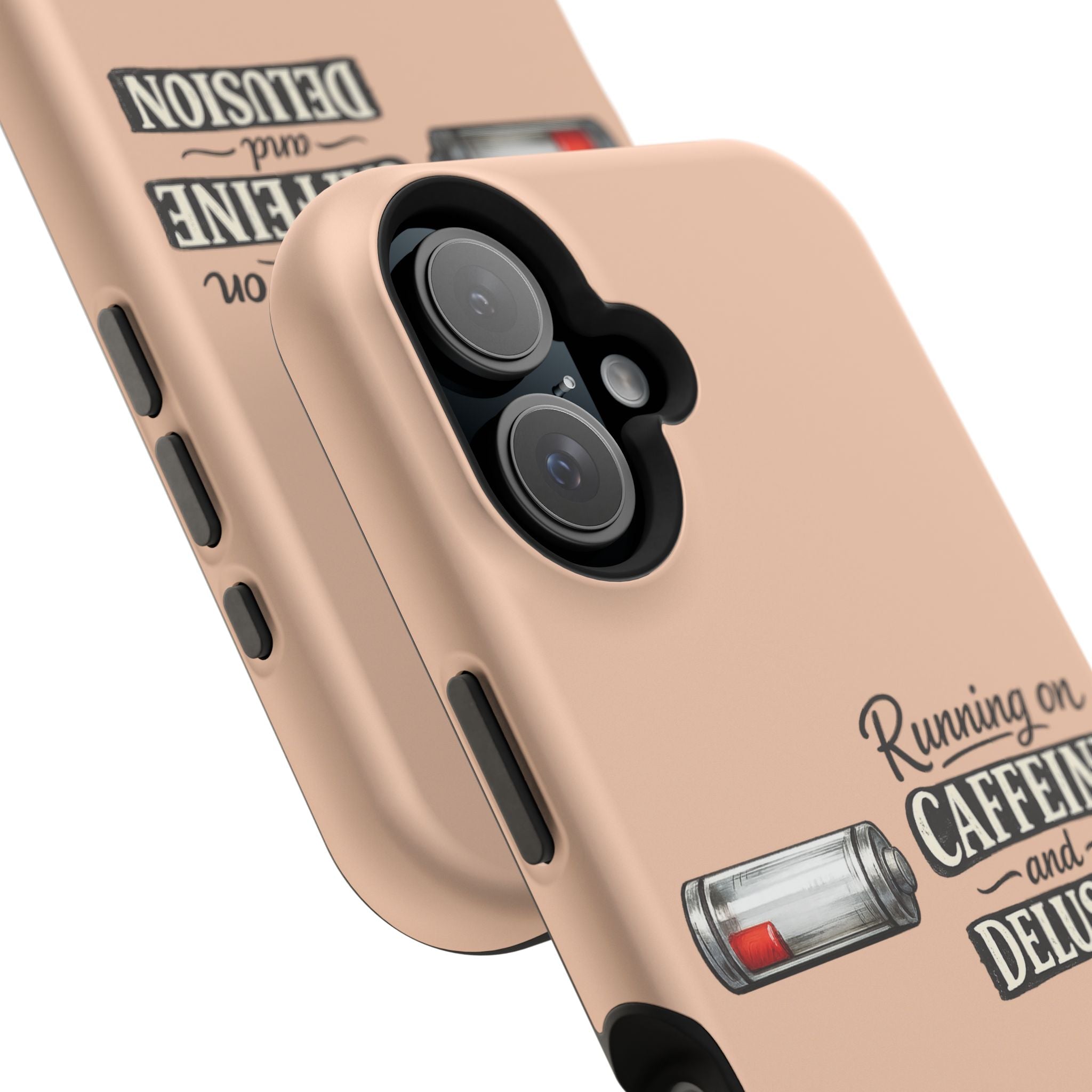 Phone Case — Low Battery: Running on Caffeine & Delusion" Magnetic Impact-Resistant Case