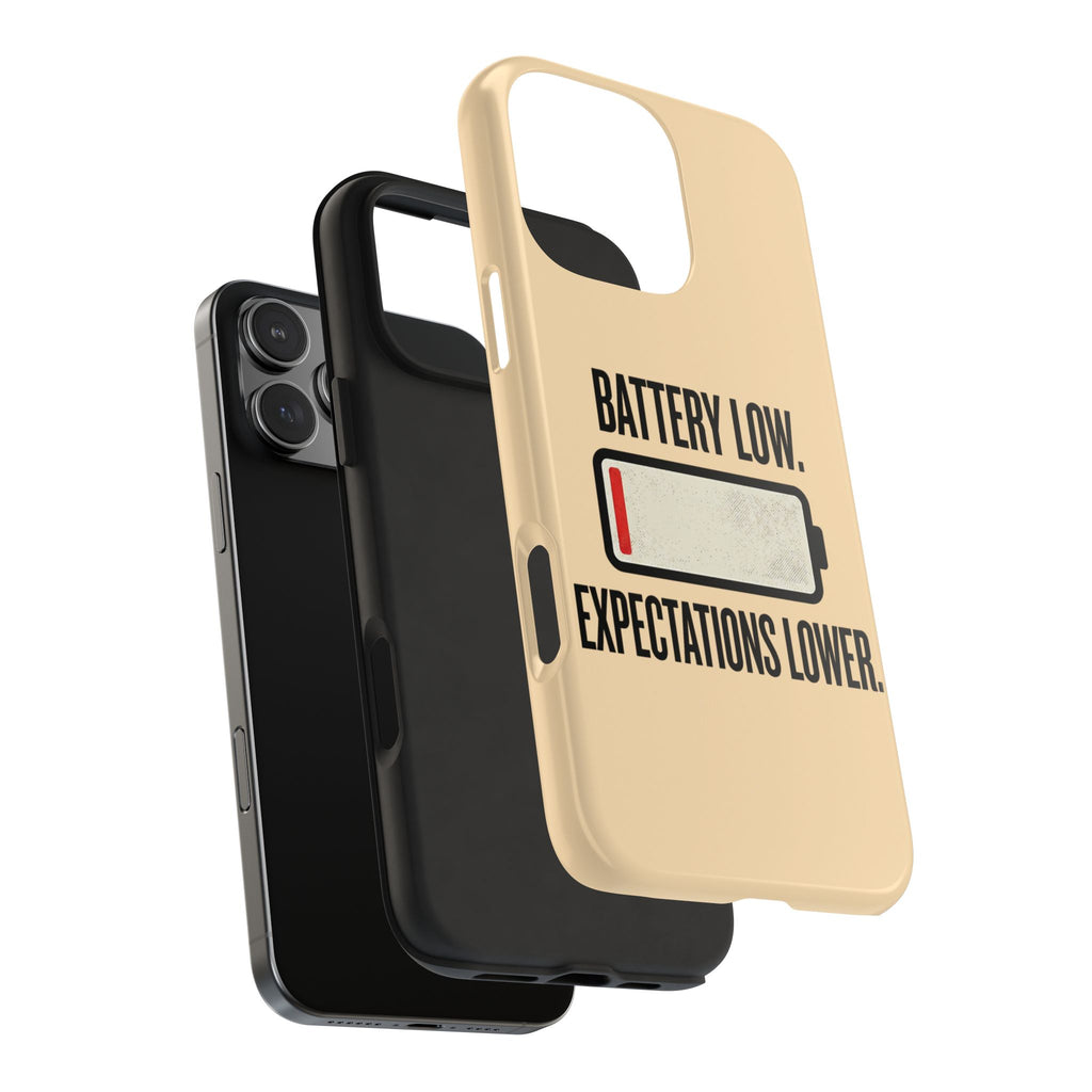 Copy of Tough Phone Case — "Battery Low. Expectations Lower." Graphic Protective Cover