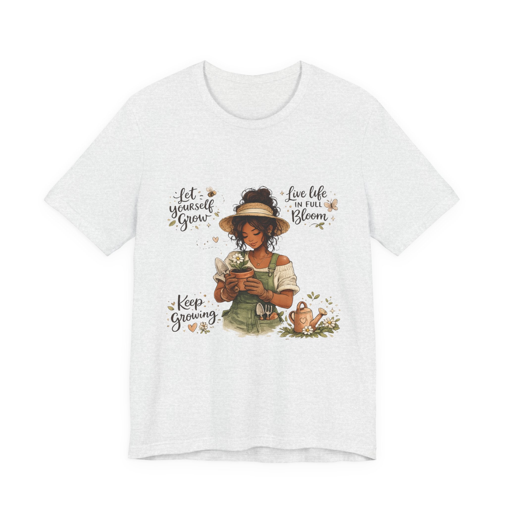Cozy Gardening Shirt | Plant Lover Graphic Tee | Hand Drawn Botanical Garden T-Shirt
