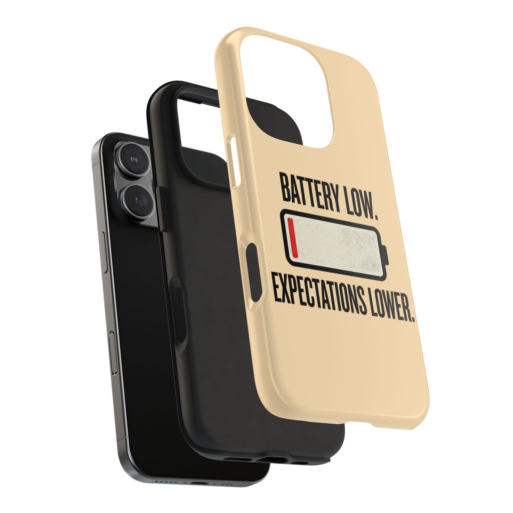 Copy of Tough Phone Case — "Battery Low. Expectations Lower." Graphic Protective Cover