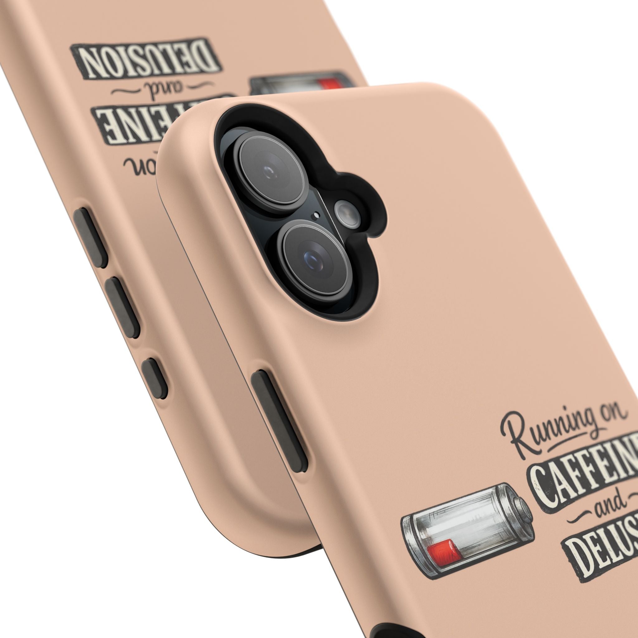 Phone Case — Low Battery: Running on Caffeine & Delusion" Magnetic Impact-Resistant Case