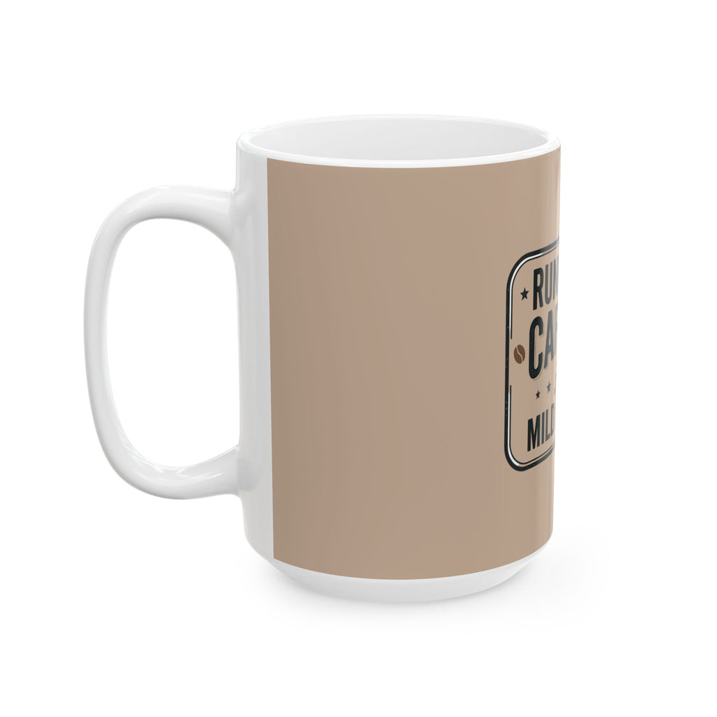 Running on Caffeine and Mild Sarcasm Coffee Mug | Funny Coffee Lover Gift | Sarcastic Mug for Coworker, Teacher, Mom, or Friend