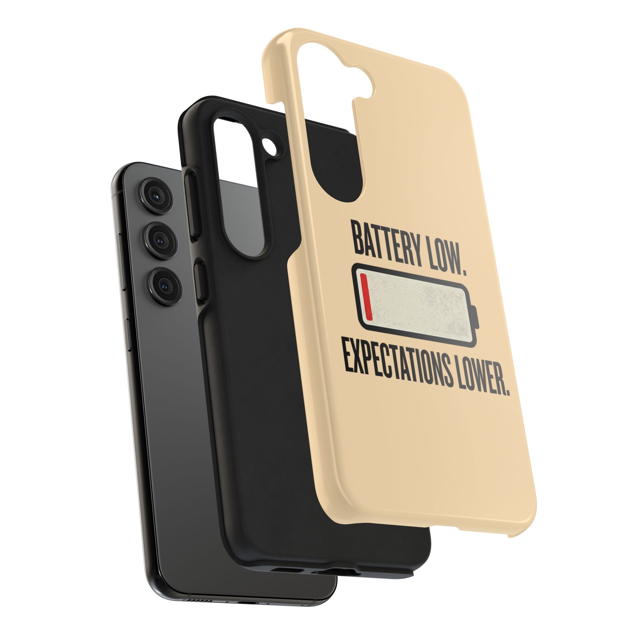 Copy of Tough Phone Case — "Battery Low. Expectations Lower." Graphic Protective Cover