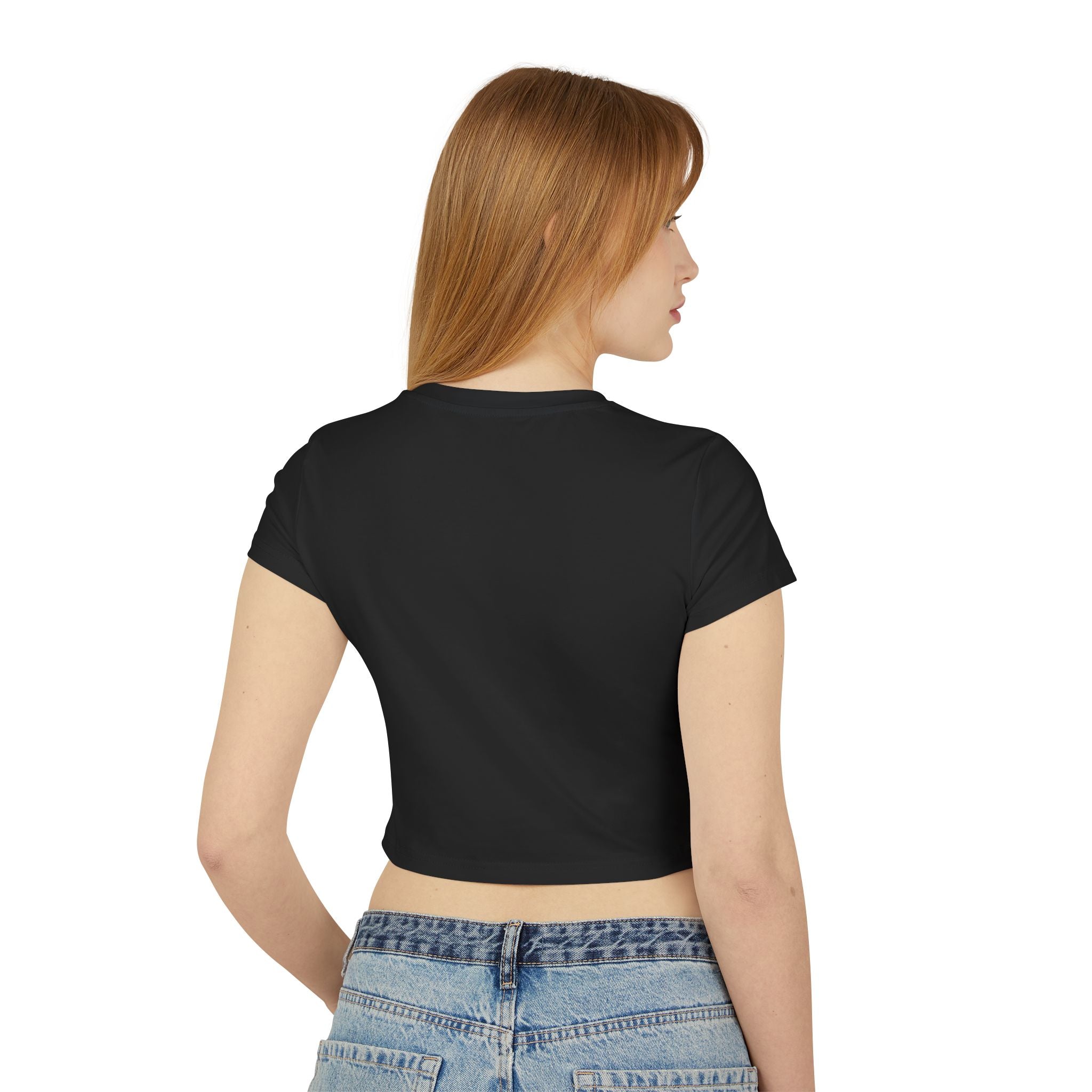 Live Life for Yourself Baby Tee | Cute Cursive Graphic Tee | Minimalist Fitted Crop Top | Soft Girl Aesthetic Shirt