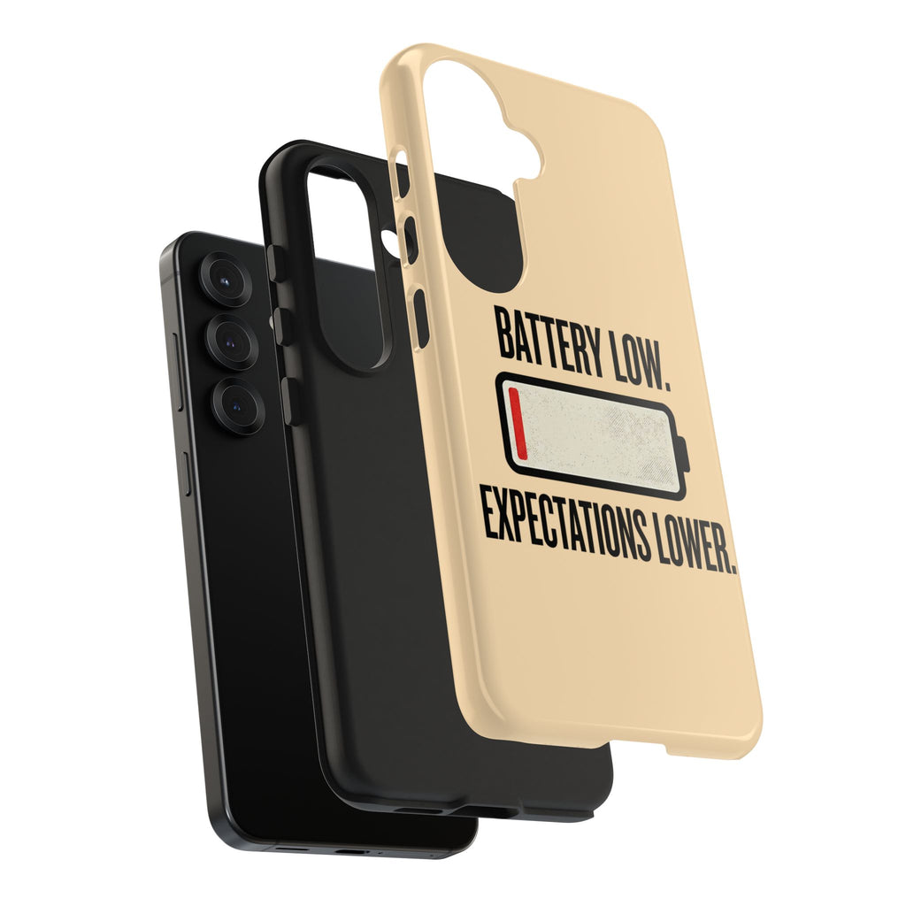 Copy of Tough Phone Case — "Battery Low. Expectations Lower." Graphic Protective Cover