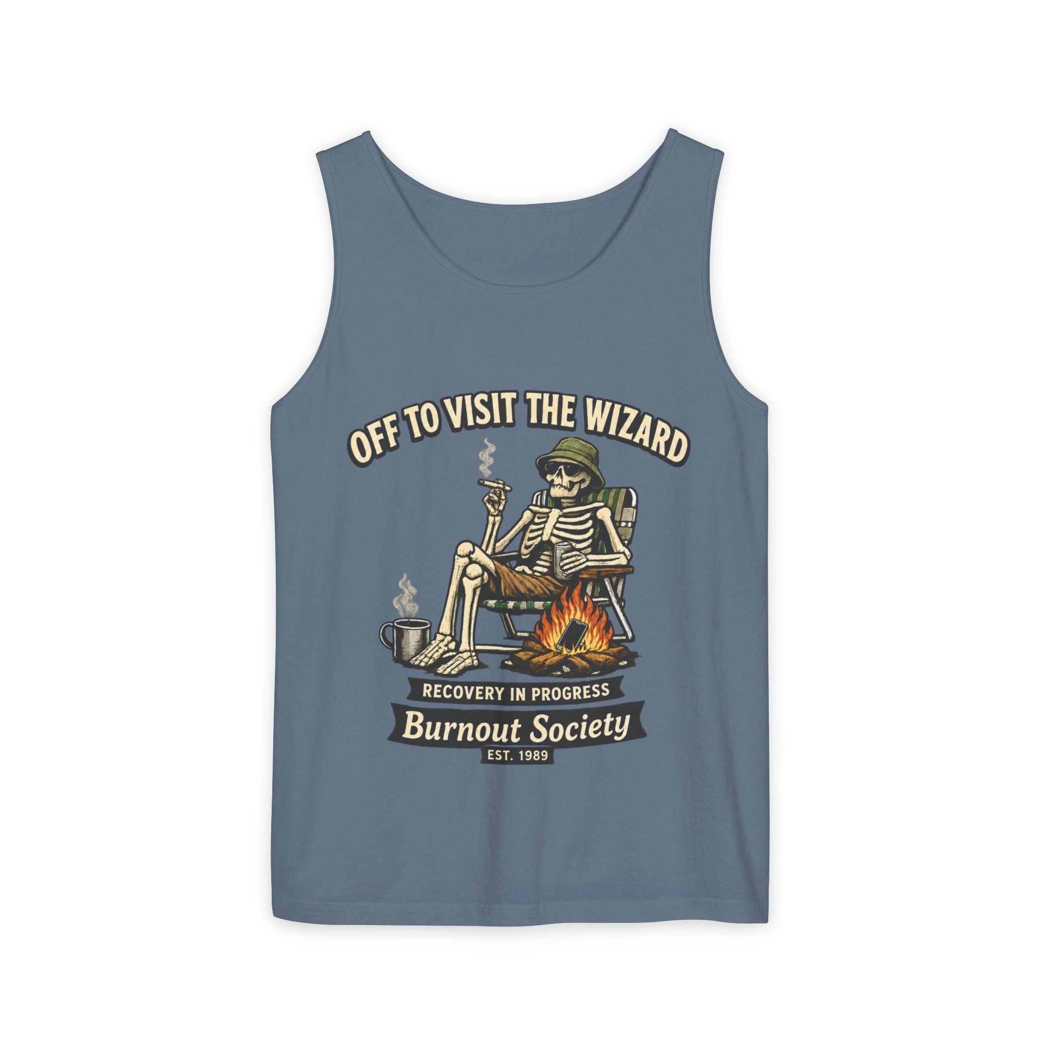 Copy of Recovery Tank Top — "Off to Visit the Wizard" Burnout Society Graphic