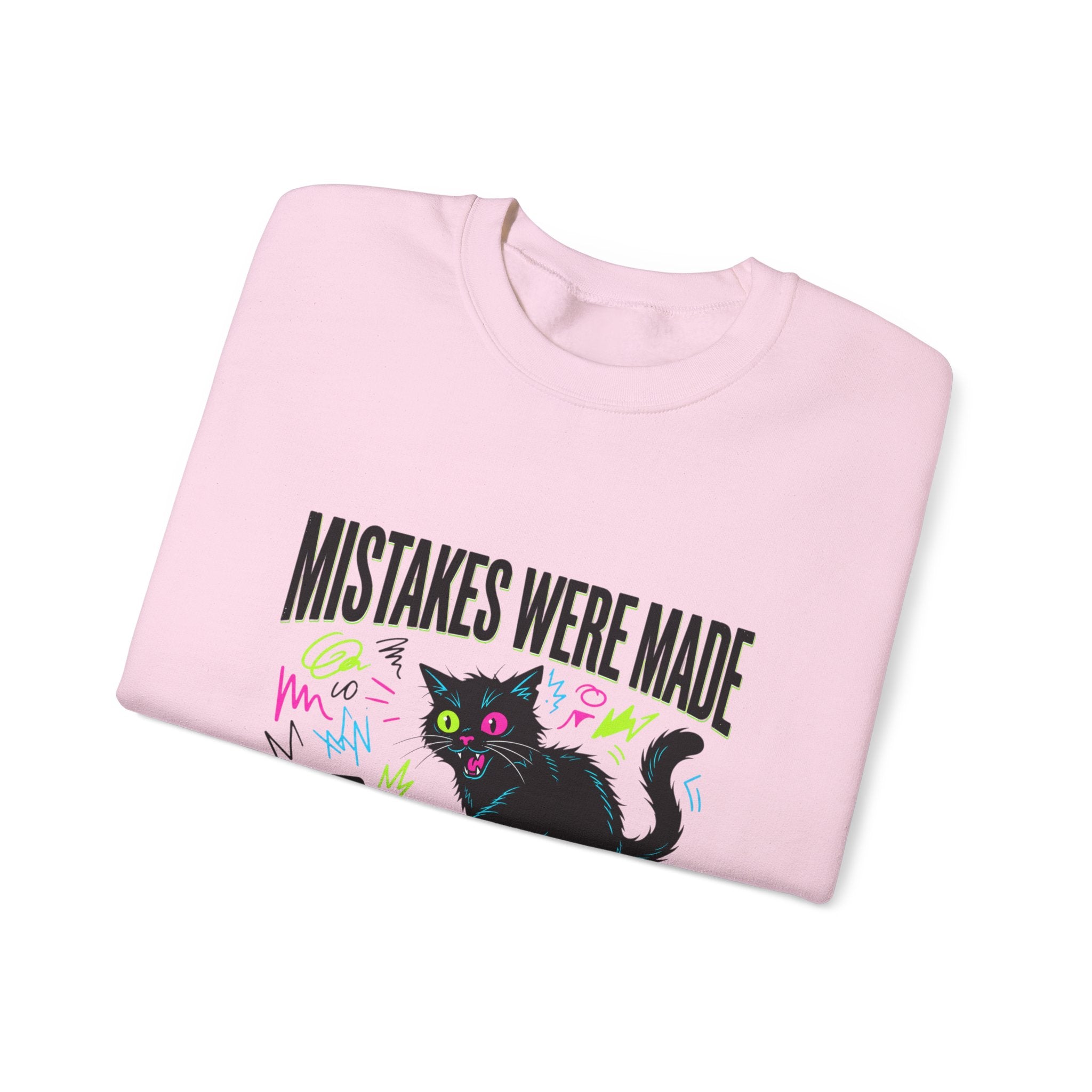 Mistakes Were Made Cat Crewneck Sweatshirt | feral, chaotic humor