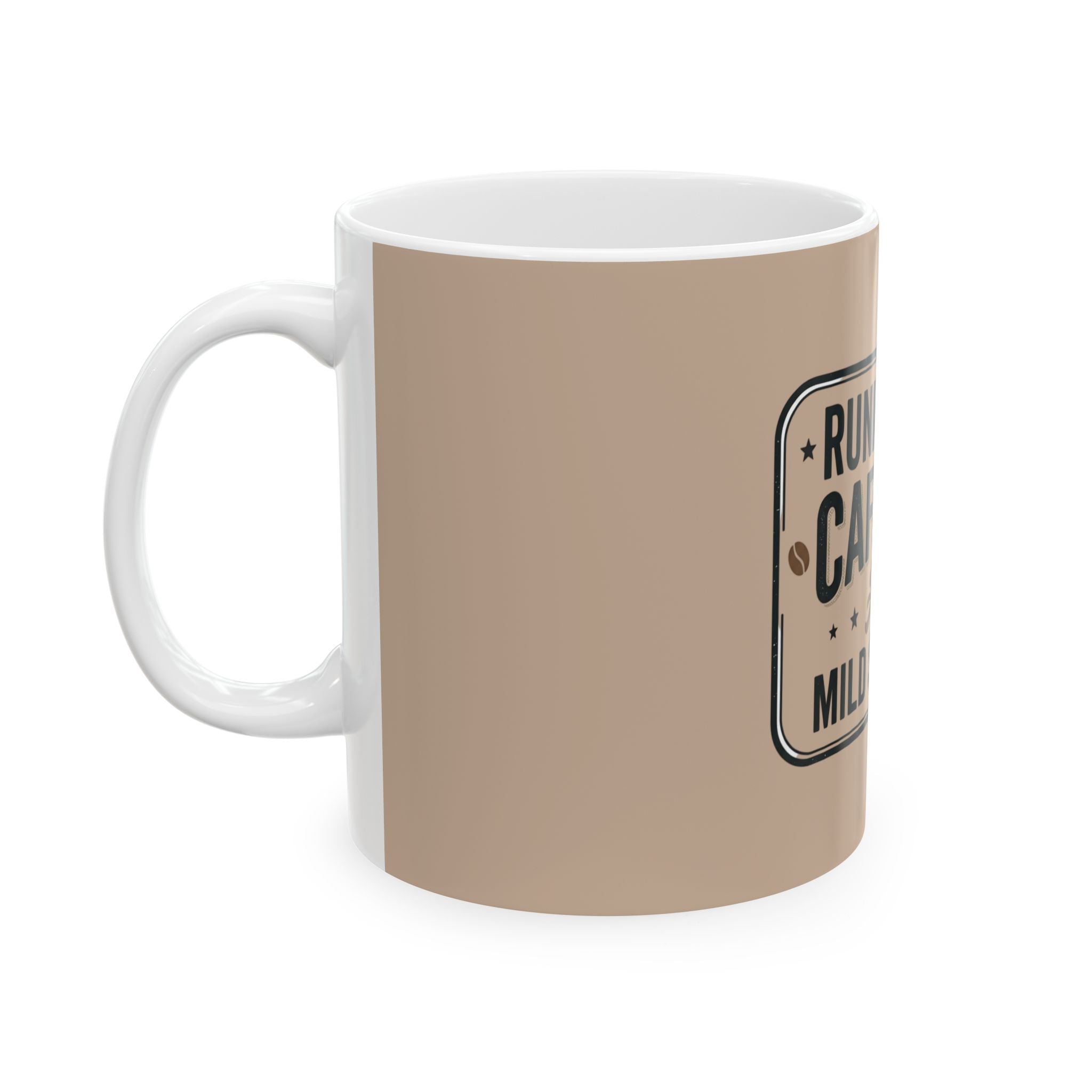 Running on Caffeine and Mild Sarcasm Coffee Mug | Funny Coffee Lover Gift | Sarcastic Mug for Coworker, Teacher, Mom, or Friend