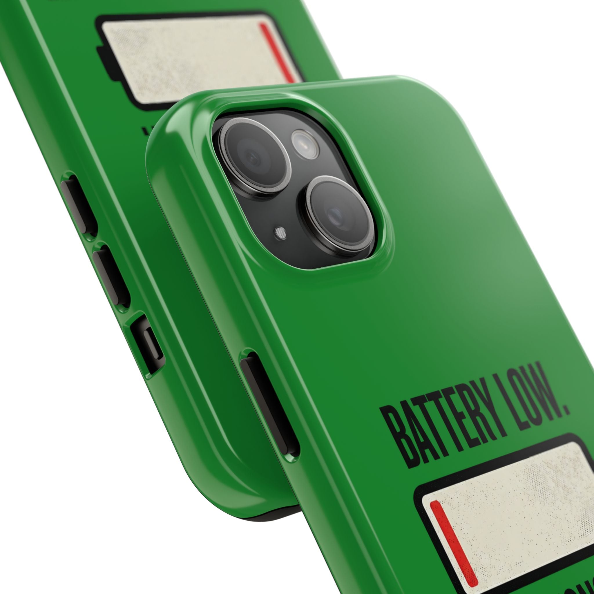 Tough Phone Case — "Battery Low. Expectations Lower." Graphic Protective Cover