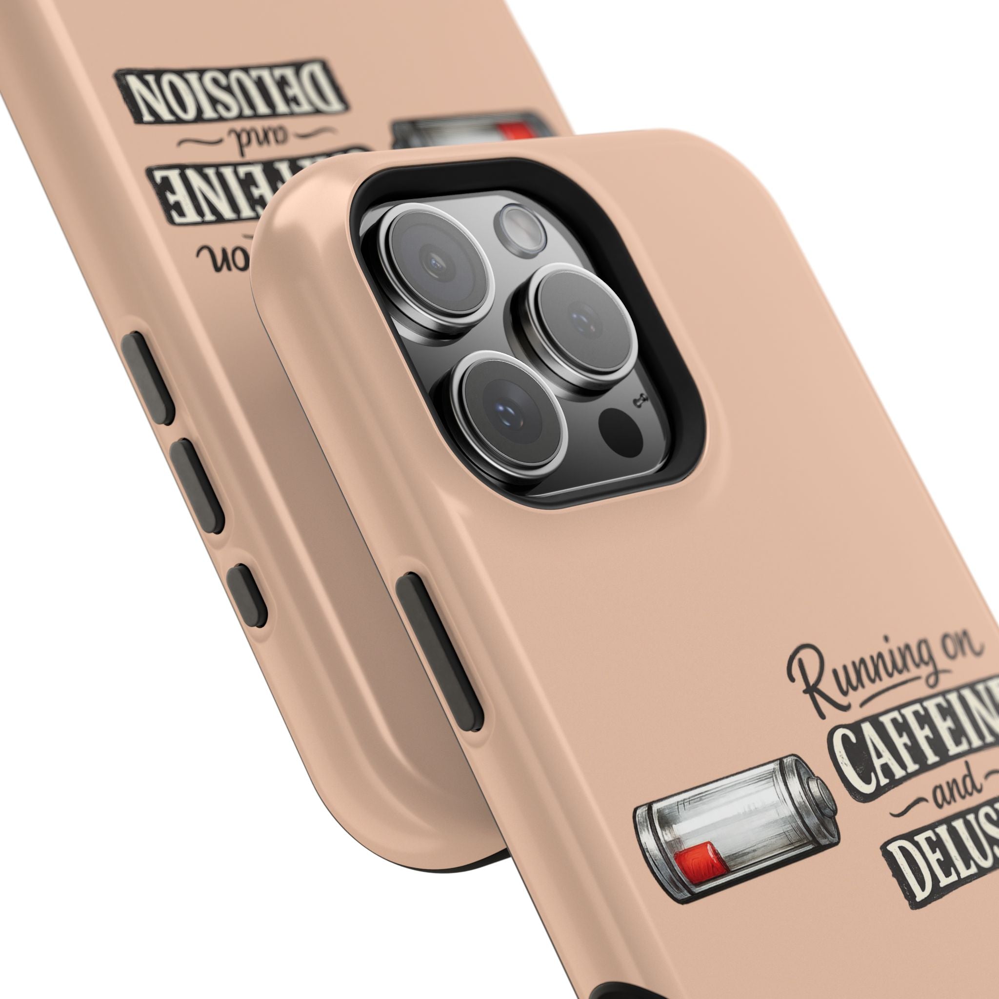 Phone Case — Low Battery: Running on Caffeine & Delusion" Magnetic Impact-Resistant Case