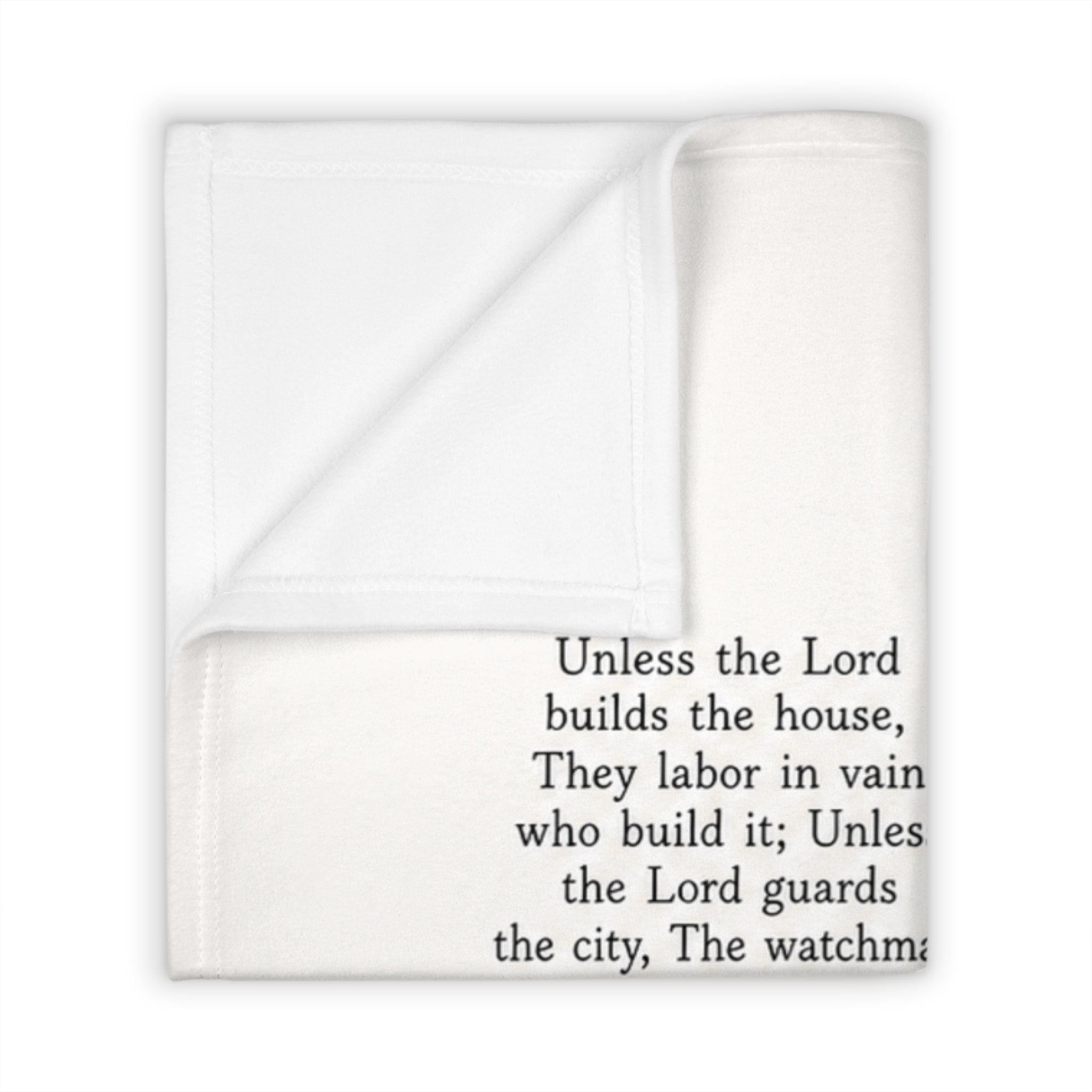 Faith Cross Throw Blanket — Scripture Verses & Laurel Wreath Christian Decor
