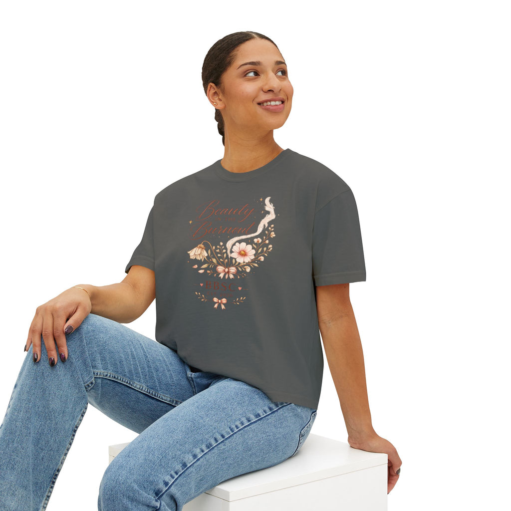 Beauty in the Burnout Women's Boxy Tee | Floral Graphic Shirt | BBSC Est. 2026