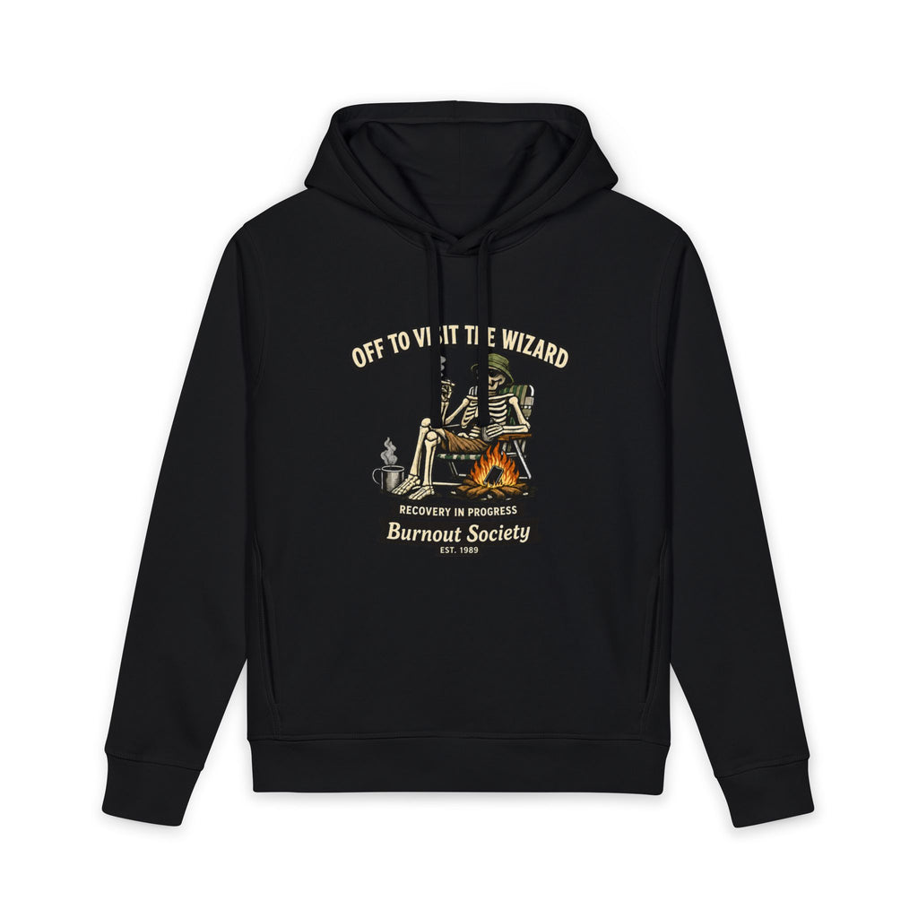 Burnout Society RV Camper Hoodie | Off to Live w/ a Wizard campfire design