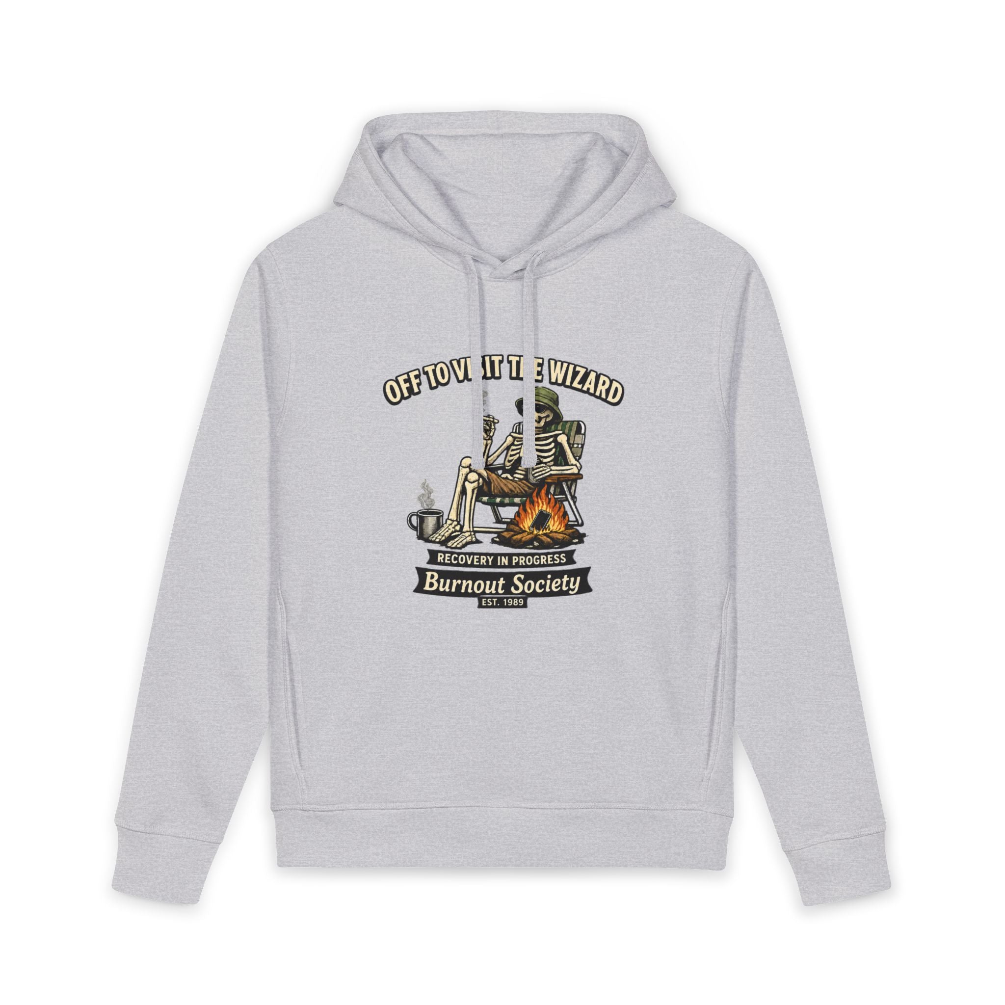 Burnout Society RV Camper Hoodie | Off to Live w/ a Wizard campfire design