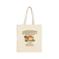 Burnout Beach Club Tote Bag | Coastal Canvas Tote | Retro Beach Bag | Cotton Reusable Shopping Bag | Vacation Gift | Beach Lover Gift