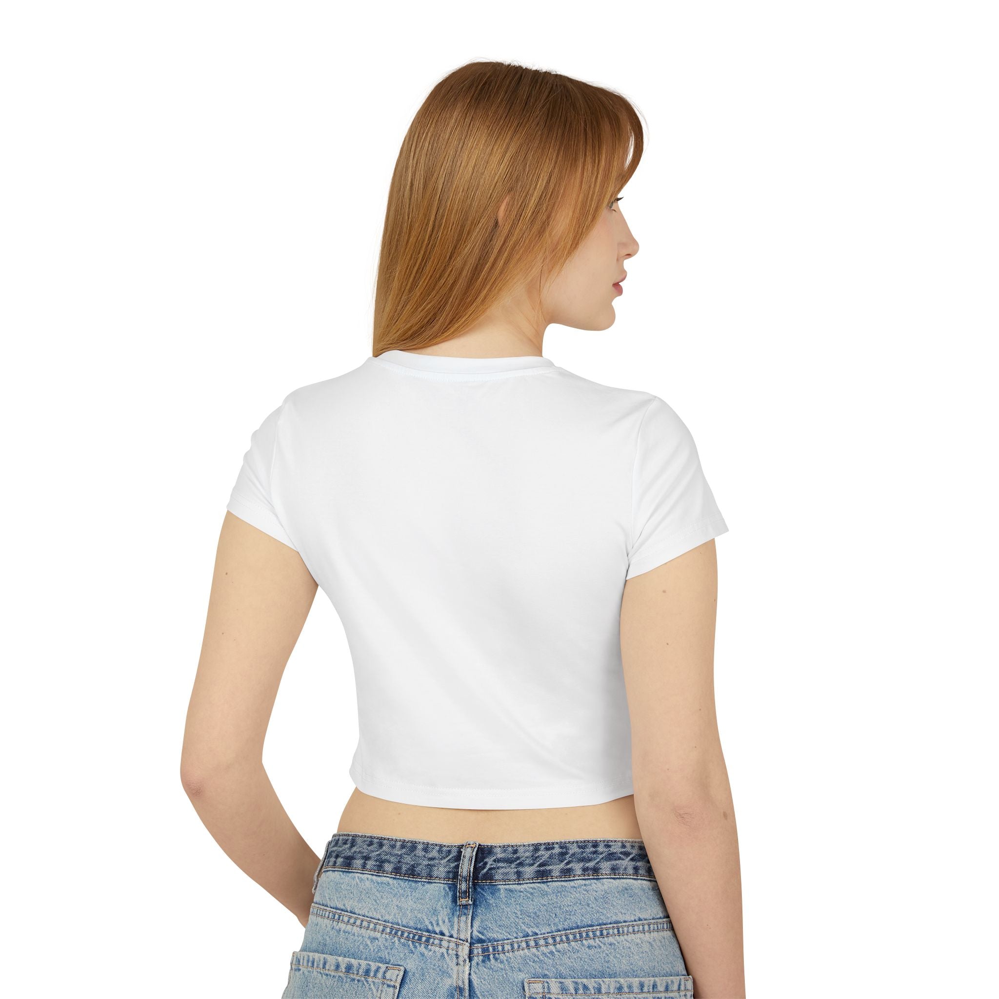 Live Life for Yourself Baby Tee | Cute Cursive Graphic Tee | Minimalist Fitted Crop Top | Soft Girl Aesthetic Shirt