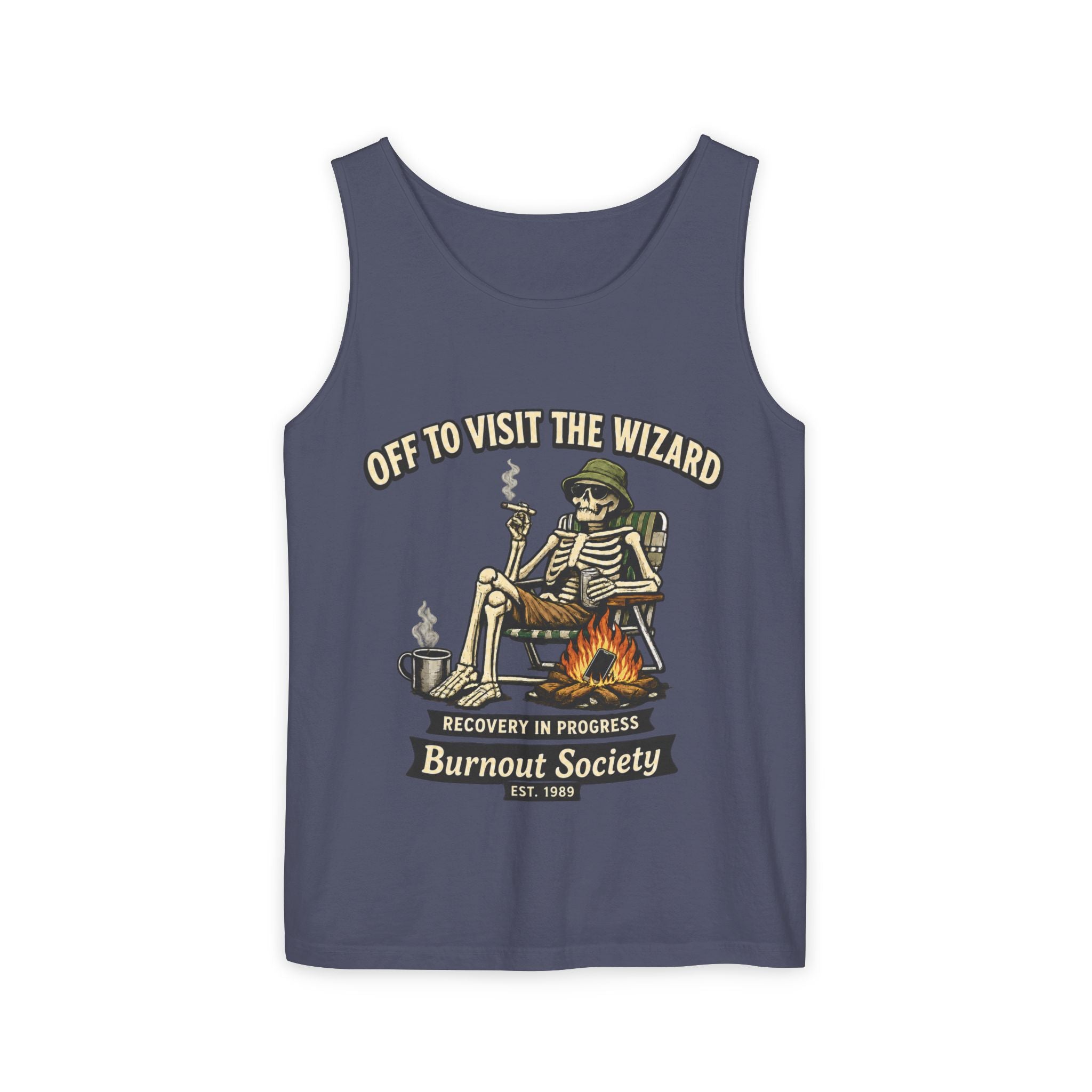 Copy of Recovery Tank Top — "Off to Visit the Wizard" Burnout Society Graphic