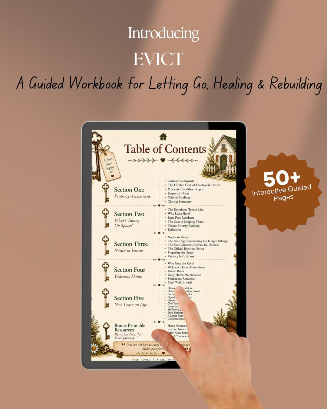 EVICT Guided Workbook | Letting Go Workbook | Printable PDF Journal | Self Reflection & Emotional Healing Workbook